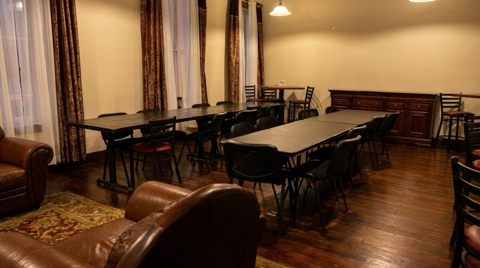 Book the upstairs event room